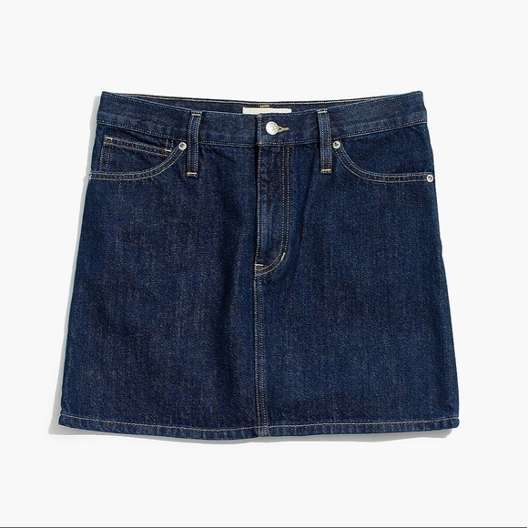 NWT Madewell Rigid Denim Mini Skirt in Dupree Wash -Size 25 - Picture 3 of 8